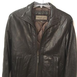 SOLD! Soft and chic leather jacket brown color